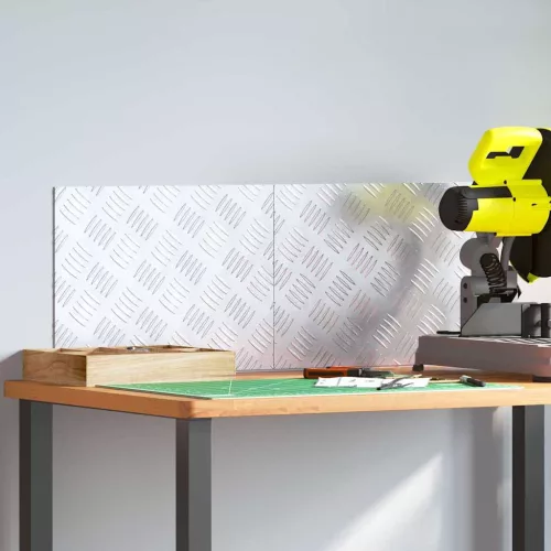 vidaXL Rácsos lemezek 2 pcs Ezüst 40 x 30 cm Alumínium