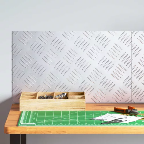 vidaXL Lépcsőfok Négyszögletes 2 pcs Ezüst 50 x 30 cm Alumínium