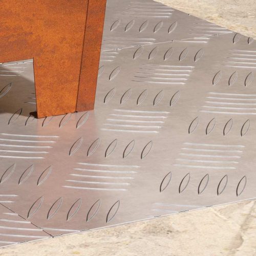 vidaXL Rácsos lemezek 4 pcs Ezüst 40 x 40 cm Alumínium