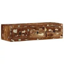   vidaXL tömör újrahasznosított falra szerelhető TV-szekrény 100x32x25cm