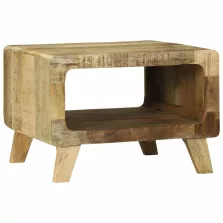   vidaXL Dohányzóasztal Barna 50 x 50 x 35 cm Tömör Mangófát