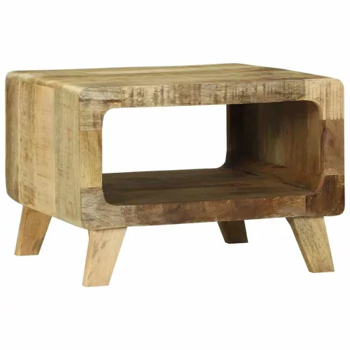 vidaXL Dohányzóasztal Barna 50 x 50 x 35 cm Tömör Mangófát