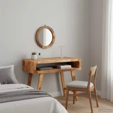   vidaXL Öltözködőasztal tárolóval Barna 90 x 76 x 45 cm Tömör Mangófát