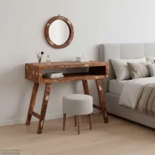   vidaXL Öltözködőasztal tárolóval Barna Szilárd Újrahasznosított Fa