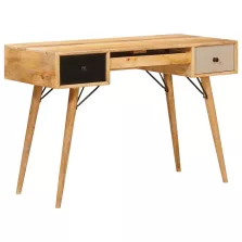   vidaXL Íróasztal fiókkal Barna 110 x 55 x 76 cm Tömör Mangófát