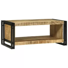   vidaXL Dohányzóasztal Barna 90 x 50 x 38 cm Tömör Mangófát