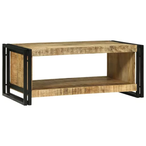 vidaXL Dohányzóasztal Barna 90 x 50 x 38 cm Tömör Mangófát