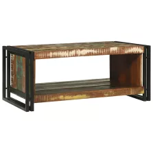   vidaXL Dohányzóasztal 90 x 50 x 38 cm Szilárd Újrahasznosított Fa