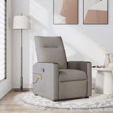 vidaXL tópszínű szövet dönthető masszázsfotel