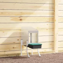   vidaXL horganyzott acél csirke fészekrakó doboz 1 rekeszes lábakkal