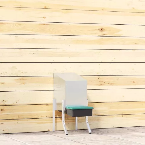 vidaXL horganyzott acél csirke fészekrakó doboz 1 rekeszes lábakkal