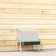   vidaXL horganyzott acél csirkefészkelőláda 2 rekesszel és lábakkal