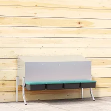   vidaXL horganyzott acél csirke fészekrakó doboz 3 rekeszes lábakkal