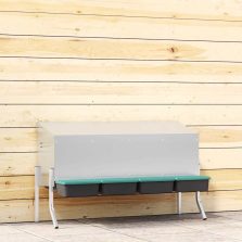   vidaXL 4 rekeszes horganyzott acél csirkefészkelőláda lábakkal