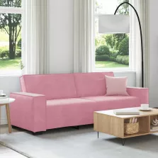 vidaXL 3 személyes rózsaszín bársony kanapé 180 cm