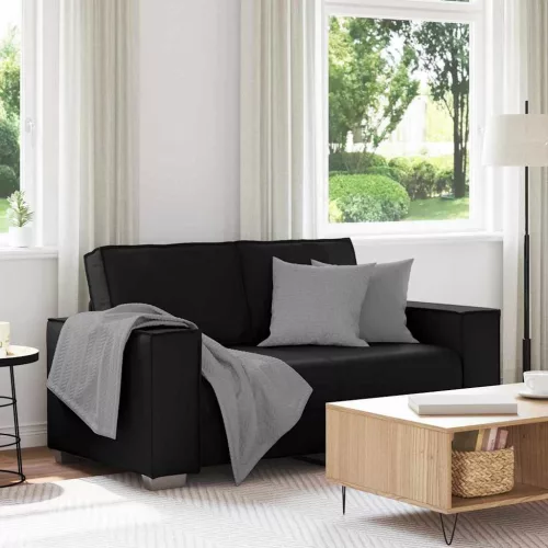 vidaXL Kanapéfotel párnával Fekete 160 x 78 x 84 cm Mübőr