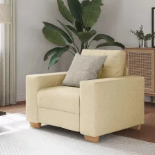 vidaXL krémszínű szövet kanapéfotel 60 cm