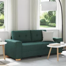 vidaXL sötétzöld szövet loveseat kanapé 180x77x82 cm
