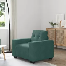 vidaXL sötétzöld bársony kanapéfotel 60 cm