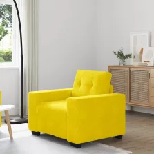 vidaXL sárga bársony kanapéfotel 60 cm
