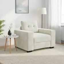 vidaXL krém bársony kanapéfotel 60 cm