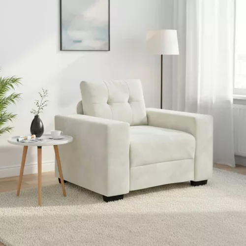 vidaXL krém bársony kanapéfotel 60 cm