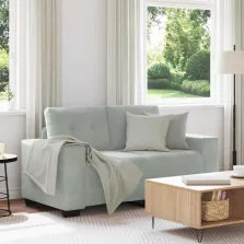 vidaXL világosszürke bársony loveseat kanapé 120 cm