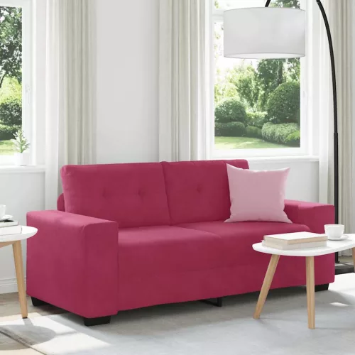 vidaXL bordó bársony loveseat kanapé 140 cm