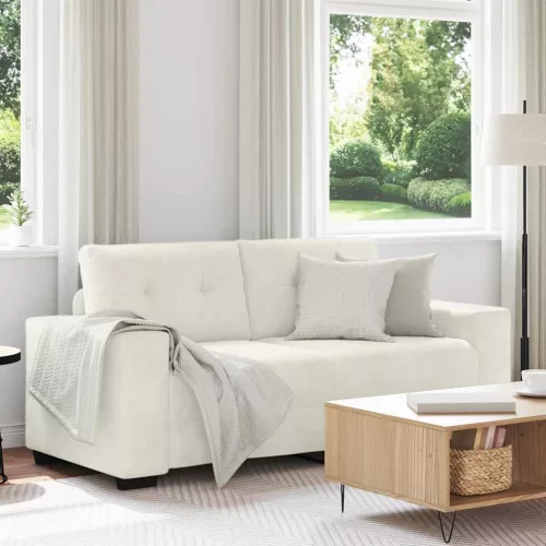 vidaXL krém bársony loveseat kanapé 140 cm