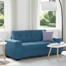 vidaXL kék bársony loveseat kanapé 140 cm