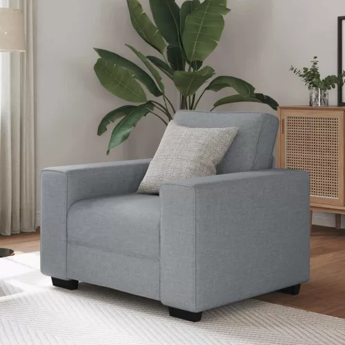 vidaXL világosszürke szövet kanapéfotel 60 cm