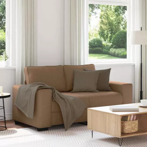 vidaXL kétszemélyes barna szövetkanapé 120 cm