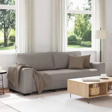 vidaXL 3 személyes fekete szövetkanapé 180 cm