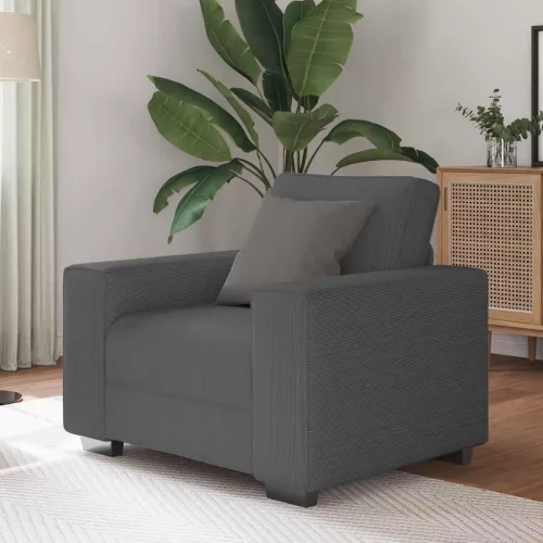vidaXL sötétszürke kordbársony szövet kanapéfotel 59 cm