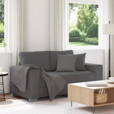   vidaXL sötétszürke kordbársony szövet loveseat kanapé 120 cm
