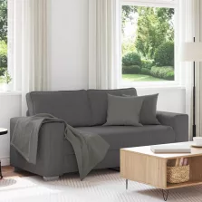   vidaXL sötétszürke kordbársony szövet loveseat kanapé 140 cm