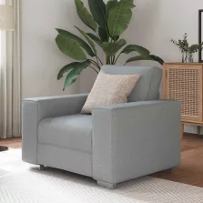   vidaXL Kanapé párnával Világosszürke 100 x 77 x 82 cm szövet
