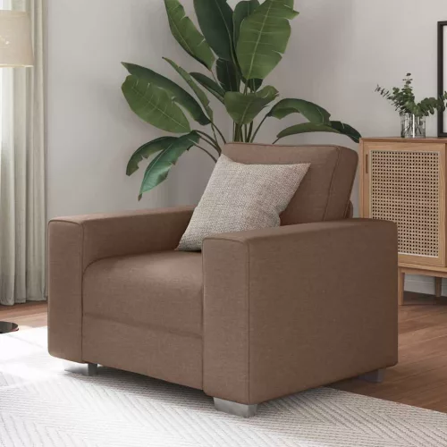 vidaXL Kanapé párnával Barna 100 x 77 x 82 cm szövet