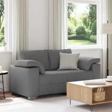   vidaXL Kanapé párnával Sötétszürke 160 x 77 x 82 cm szövet
