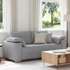   vidaXL Kanapé párnával Világosszürke 180 x 77 x 82 cm szövet