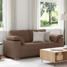 vidaXL Kanapé 140cm Barna szövet