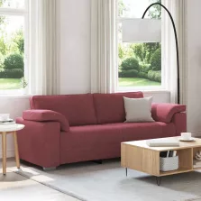 vidaXL Kanapé Bordó 219 x 77 x 82 cm szövet