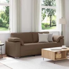 vidaXL Kanapé Barna 219 x 77 x 82 cm szövet