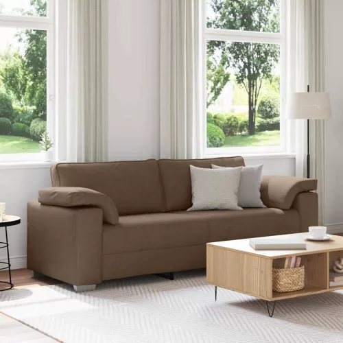 vidaXL Kanapé Barna 219 x 77 x 82 cm szövet