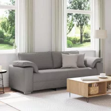   vidaXL Kanapé párnával Tópszínű 219 x 77 x 82 cm szövet