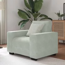 vidaXL világosszürke bársony kanapéfotel 60 cm