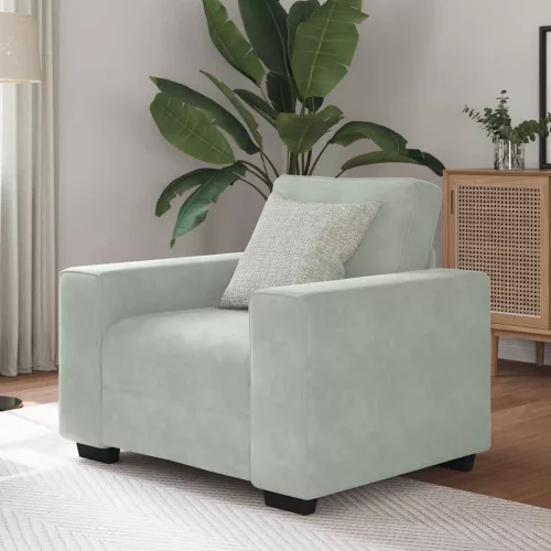 vidaXL világosszürke bársony kanapéfotel 60 cm