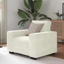 vidaXL krém bársony kanapéfotel 60 cm