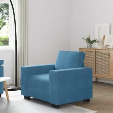vidaXL kék bársony kanapéfotel 60 cm