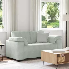 vidaXL világosszürke bársony loveseat kanapé 120 cm
